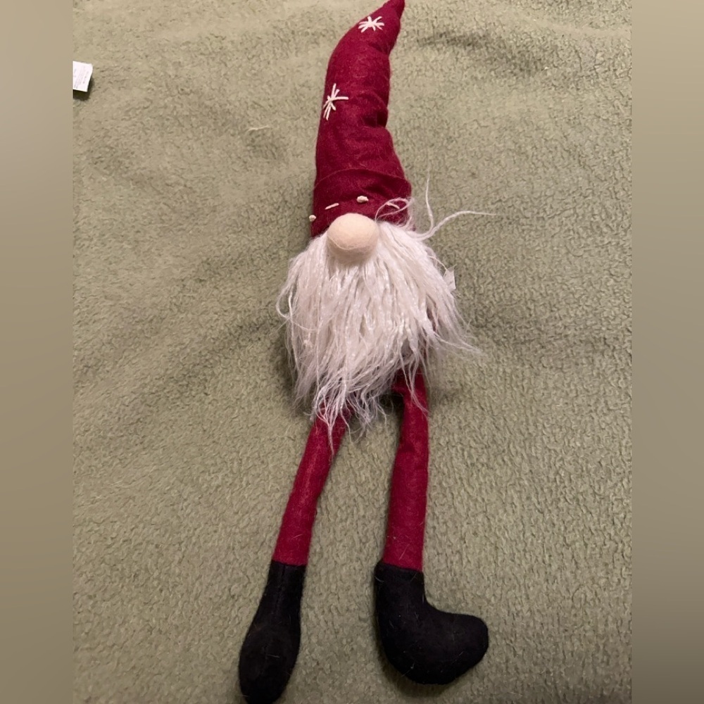 Festive Red Gnome Plush Decor